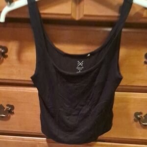 Black Sleeveless Crop Top